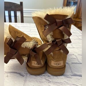 UGG Brown Winter Boots with Cream Fur